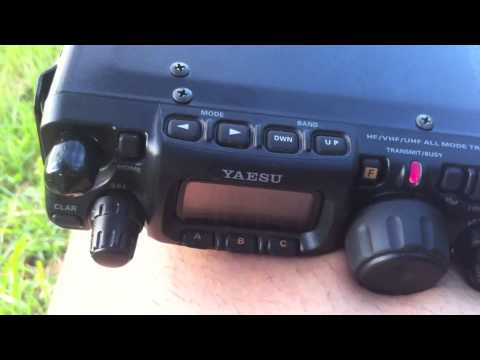 Yaesu Ft. 817 operating QRP using a dipole antenna