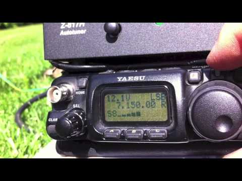 Test QRP YAESU FT-817ND + LDG-817H + ANTENNA CANNA DA PESCA