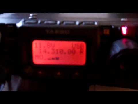 FT-817 QRP QSO KB1VXP (ME) to I5REA (ITALY) 5 Watts Miracle Whip Antenna