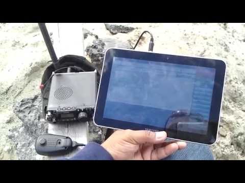 Man-Portable QRP by the sea ∣ PSK31 FT-817 Samsung Galaxy Tab