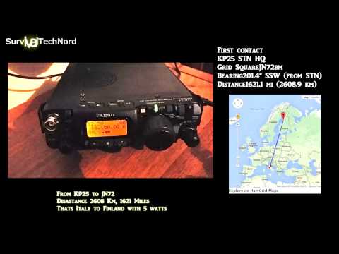 1621 Miles 2608km 5w Range Test | Yaesu FT-817 Bugout bag Radio