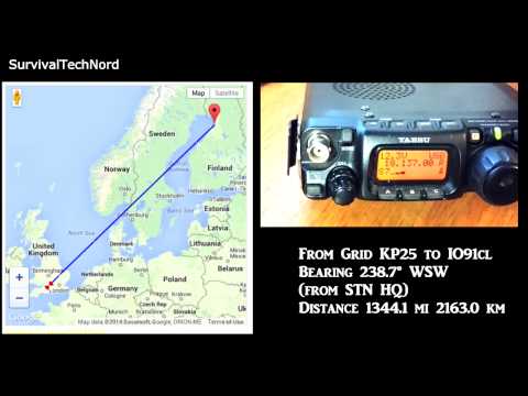 5 Watt Range Test | 1344miles - 2163km | Yaesu FT-817 Bugout Radio