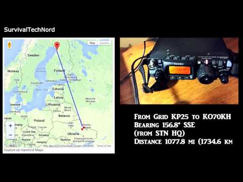 5 Watt Range Test | 1077miles - 1734km | Yaesu FT-817 Bugout Radio