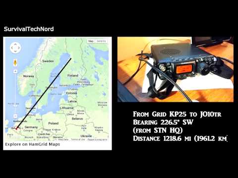 5 Watt Range Test | 1218miles - 1961km | Yaesu FT-817 Bugout Radio