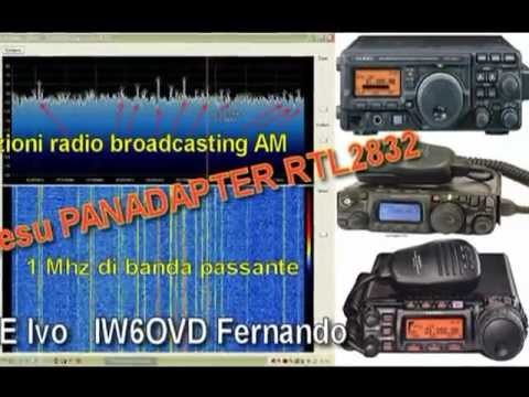 rtl2832 SDR PANADAPTER, Yaesu FT-817 IF 68,33 Mhz , I6IBE Ivo Pratola Peligna