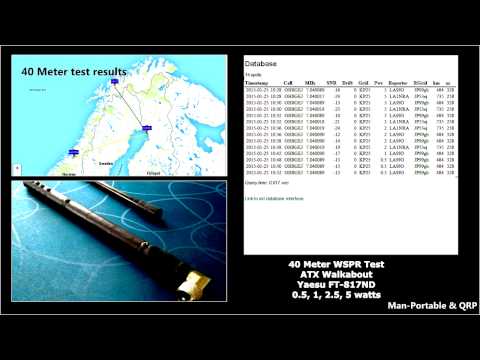40m WSPR test | ATX Walkabout & Yaesu FT 817ND | Complete