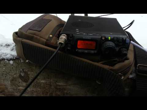 2015-01-18 работа Yaesu FT-817 в полевых условиях