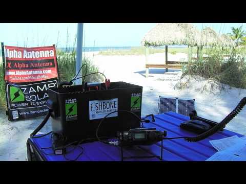 Testing The Alpha Loop Jr Antenna 5 Watts QRP From Fort Meyers Beach 5- 18- 2015