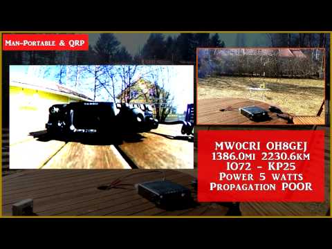 QRP QSO MW0-OH8 17M | Yaesu FT-817 F-LOOP