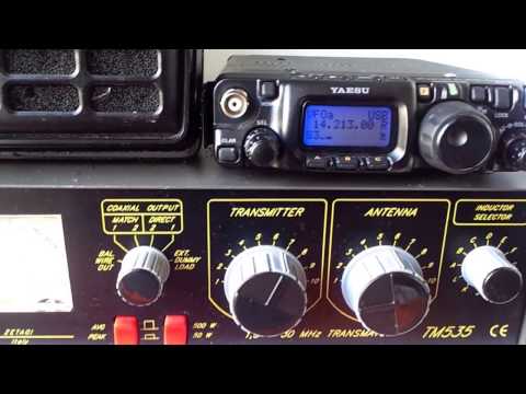 Yaesu FT-817nd QRP using a Zetagi TM-535 Anteena Tuner with external Philips Speaker on SSB Mode