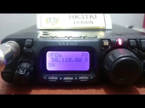 FT-817 en 50 MHZ con sintonizador de antena IC-AH4