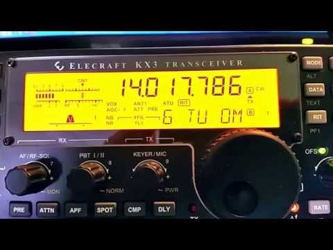 OM8AA during Contest. Heard with Elecraft KX3.