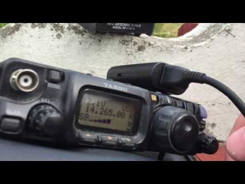 QRP Portable 20m HF contacts by the water / Yaesu FT-817