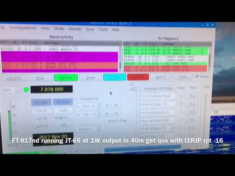 Raspberry Pi 3 and FT-817nd running WSJT-X
